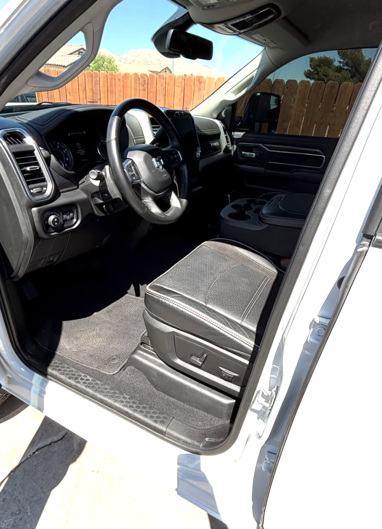 Spotless truck cabin interior after a full detail